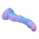 Dildo fantastyczne Power Monsters Alien ryflowane z przyssawką 20,5 cm - 7