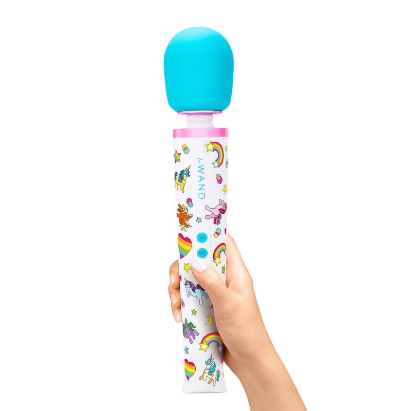 Masażer różdżkowy Unicorn Wand Special Edition - 10 prędkości, 20 wzorów, długość 33,5 cm, średnica głowicy 6,3 cm - 2
