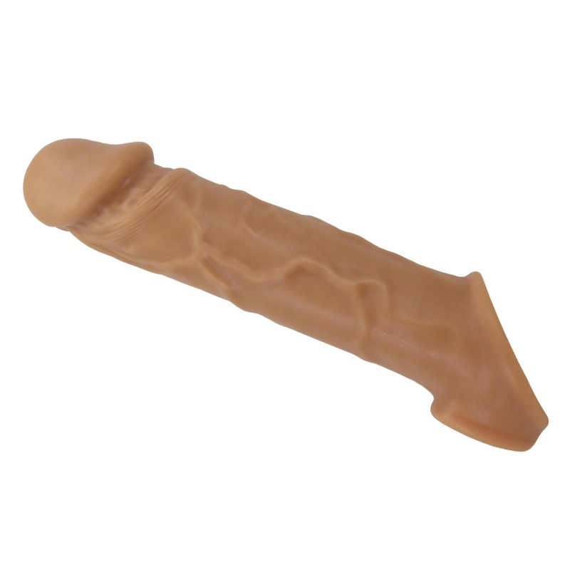 Nakładka na penisa Lionel silikonowa zwiększająca obwód - 20,5 cm - 2