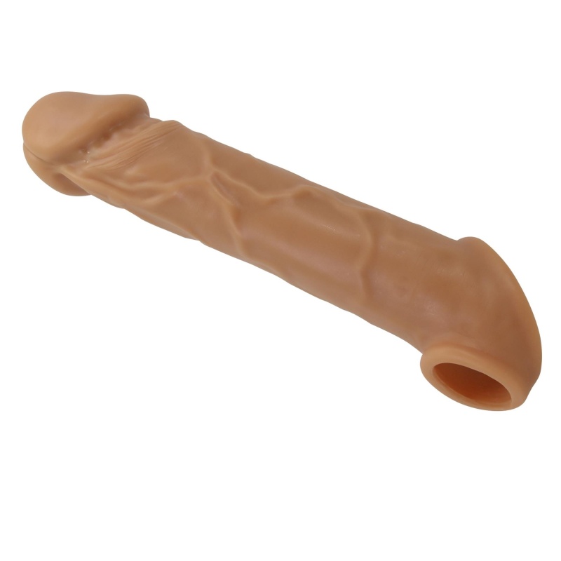 Nakładka na penisa Lionel silikonowa zwiększająca obwód - 20,5 cm - 4