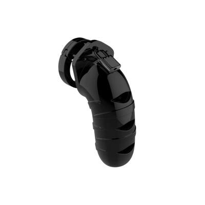Klatka czystości na penisa Model 05 Black z poliwęglanu - 14 cm, pierścienie 4,5-6 cm - 1