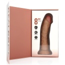 Wibrujące dildo RealRock Regular Curved Cock - zakrzywione, z przyssawką, 20,5 cm - 4