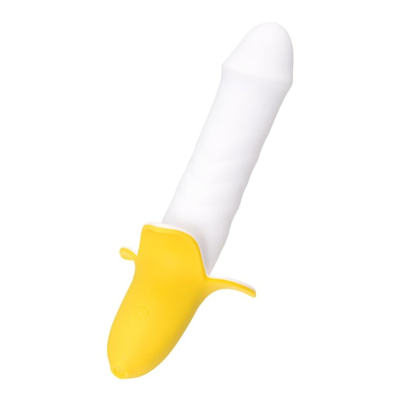 Wibrator JOS B-nana 19 cm - żebrowany trzon, zaokrąglona główka i 8 trybów wibracji do stymulacji punktu G - 2