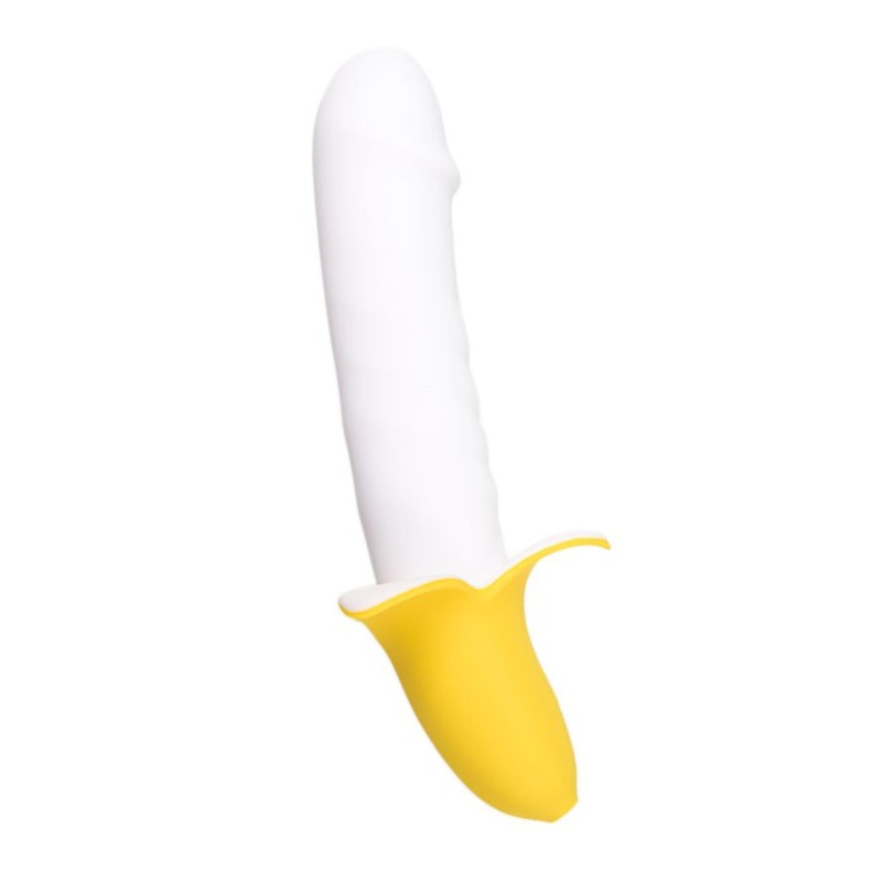 Wibrator JOS B-nana 19 cm - żebrowany trzon, zaokrąglona główka i 8 trybów wibracji do stymulacji punktu G - 3