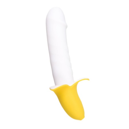 Wibrator JOS B-nana 19 cm - żebrowany trzon, zaokrąglona główka i 8 trybów wibracji do stymulacji punktu G - 3