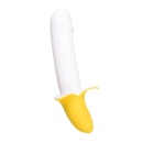 Wibrator JOS B-nana 19 cm - żebrowany trzon, zaokrąglona główka i 8 trybów wibracji do stymulacji punktu G - 3
