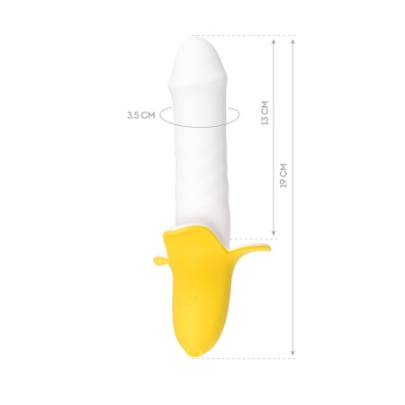 Wibrator JOS B-nana 19 cm - żebrowany trzon, zaokrąglona główka i 8 trybów wibracji do stymulacji punktu G - 9