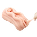 Masturbator AVA z żebrowanym kanałem TPR, 14,8 cm - 6