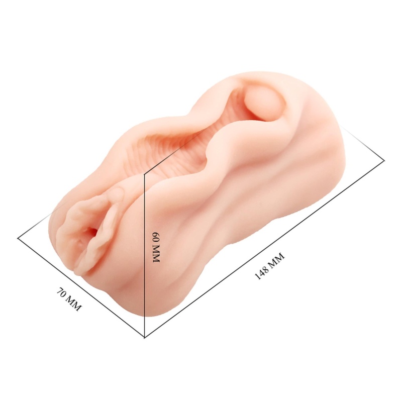 Masturbator AVA z żebrowanym kanałem TPR, 14,8 cm - 10