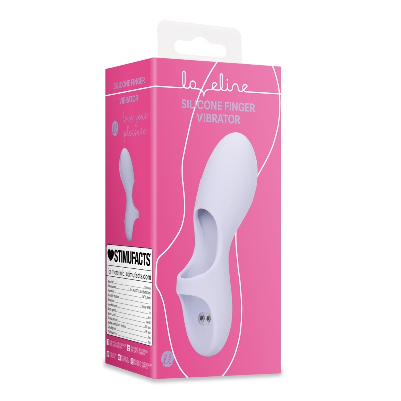 Wibrator na palec - silikonowy, ergonomiczny, z dwoma przyciskami - 2