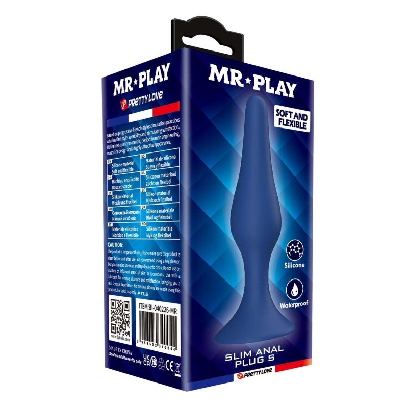 Korek analny Slim Anal Plug S o stopniowanym profilu i długości 8 cm - 8