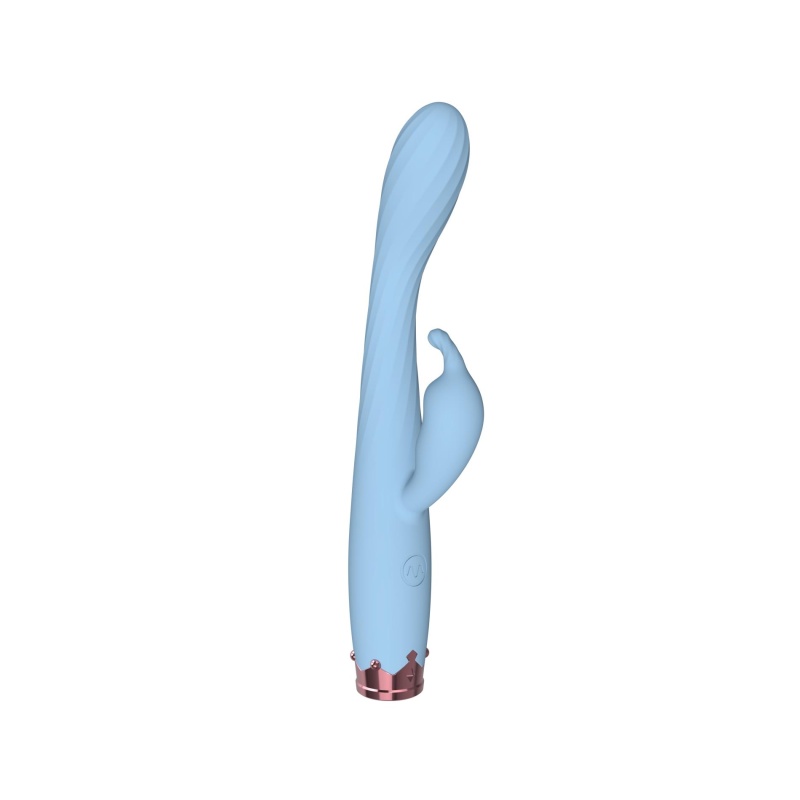 Dual Vibrator - elastyczny wibrator silikonowy z metalową końcówką i 10 trybami wibracji - 1