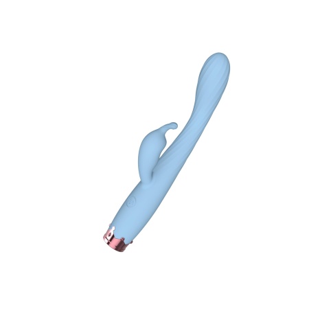 Dual Vibrator - elastyczny wibrator silikonowy z metalową końcówką i 10 trybami wibracji - 2