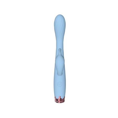 Dual Vibrator - elastyczny wibrator silikonowy z metalową końcówką i 10 trybami wibracji - 4