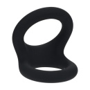 Double O Silicone Cockring - M - Black - 1