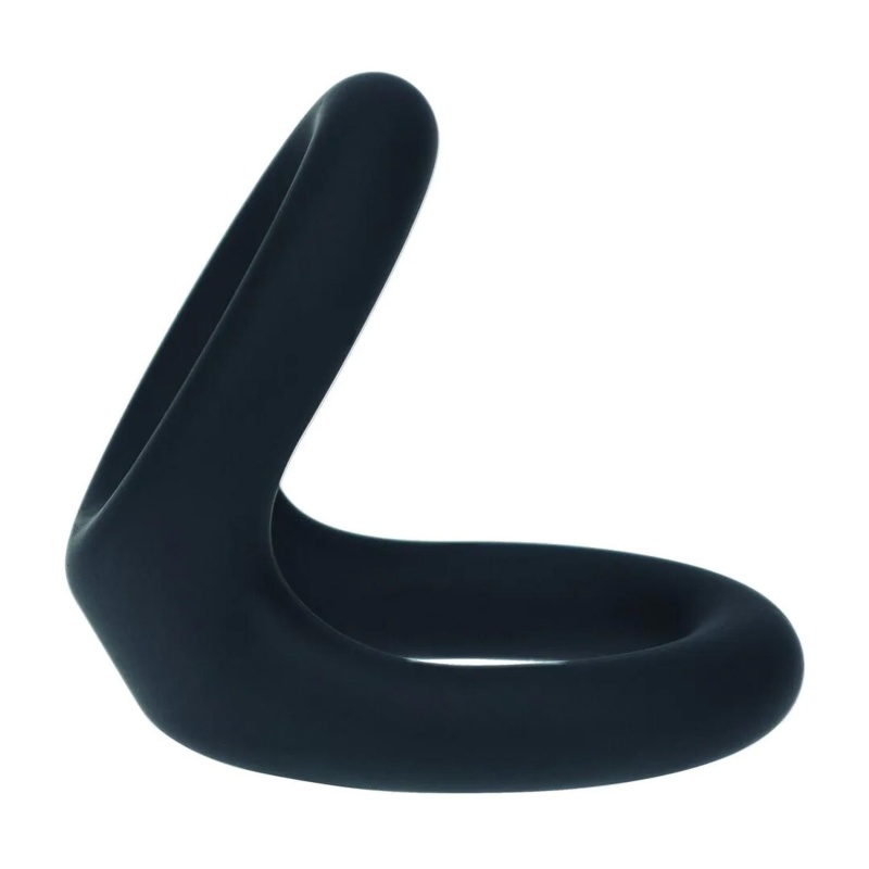 Double O Silicone Cockring - M - Black - 4