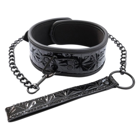 Collar with detachable leash - 1