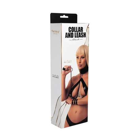 Collar with detachable leash - 5