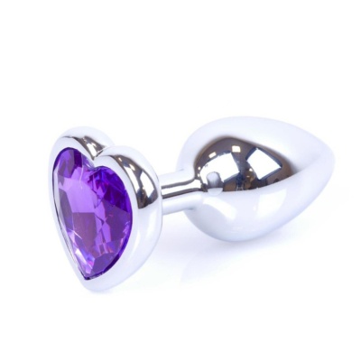 MyLove Toys - Jewellery Silver  Heart PLUG- Purple - 1