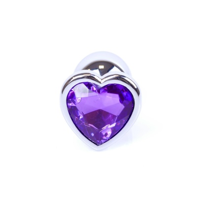 MyLove Toys - Jewellery Silver  Heart PLUG- Purple - 1 2