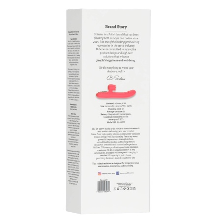 Silicone Vibrator 7 Powerful Modes - Licking, 7 ThrustingHeating, Red - 4