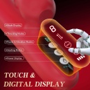 Silicone Vibrator 7 Powerful Modes - Licking, 7 ThrustingHeating, Red - 8