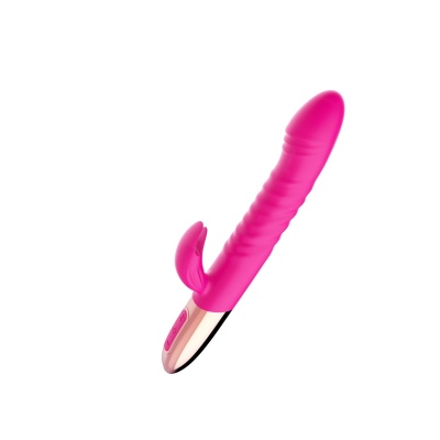Wibrator Królik Rechargeable Thrusting, Jasnoróżowy - 1 2