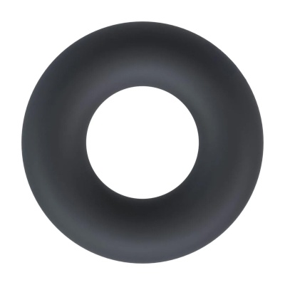 Liquid Silicone Cockring - M - Black - 1