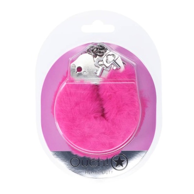 Heavy-duty Fluffy Handcuffs - Pink - 1 2