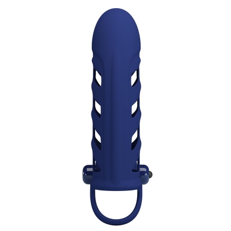 Wibrujący pierścień nasadowy Powerful Ring - 10 funkcji, silikon medyczny (śr. 4 cm) - 4