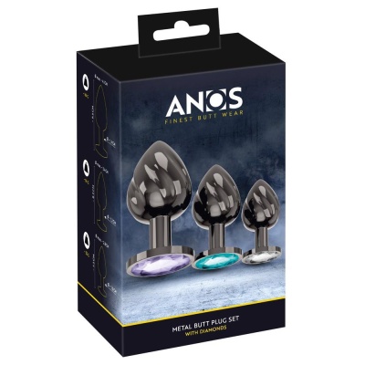 ANOS Metal Butt Plug Set Diamo - 1