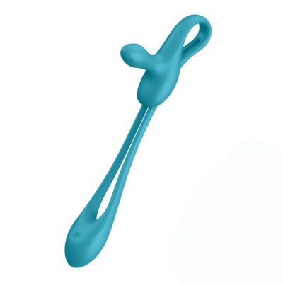 Multiwibrator Plug & Play 1 - elastyczny korek analny, wibrator lay-on i pierścień na penisa, długość całkowita 43,5 cm - 1