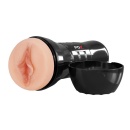 Masturbator PDX Extreme Wet Pussies Super Luscious Lips XXL — samonawilżający materiał Fanta-Flesh z regulacją podciśnienia, 26 - 2