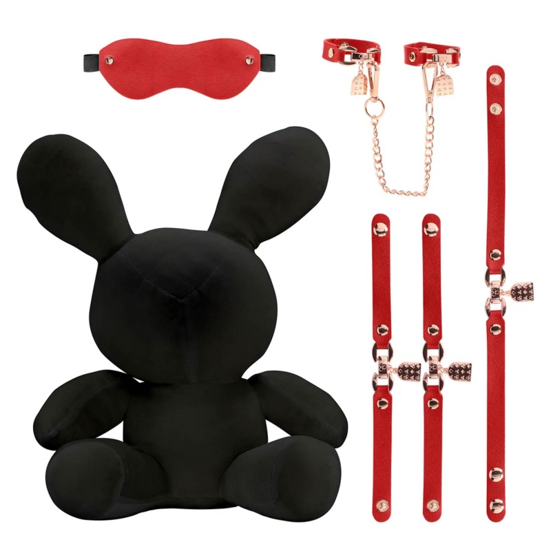 Rabbit Bondage - Velvet - Large - Black - 4
