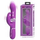 Wibrator króliczek Coale Purple - podwójne silniki, 7 wibracji, 4 rotacje, 4 tryby wypychania, silikon, opak. 290 × 105 × 65 mm - 1