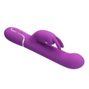 Wibrator króliczek Coale Purple - podwójne silniki, 7 wibracji, 4 rotacje, 4 tryby wypychania, silikon, opak. 290 × 105 × 65 mm - 5