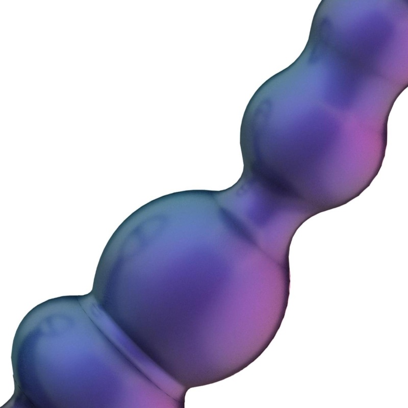 Korek analny z pierścieniem erekcyjnym Stellar Force - wibrująco-rotujący, 10 cm, Ø 3,4 cm - 7