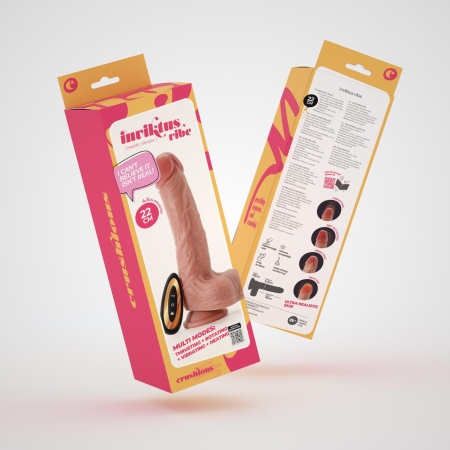 Wibrator Inviktus Vibe 8,5 z płynnego silikonu – ruch posuwisty i rotacja, 22 cm - 11