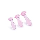 GLAZE GLASS ROSEBUD ANAL TRANING SET - 3