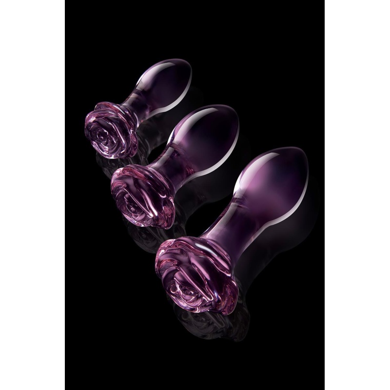 GLAZE GLASS ROSEBUD ANAL TRANING SET - 4