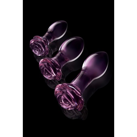 GLAZE GLASS ROSEBUD ANAL TRANING SET - 4