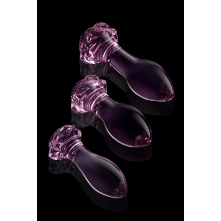 GLAZE GLASS ROSEBUD ANAL TRANING SET - 5