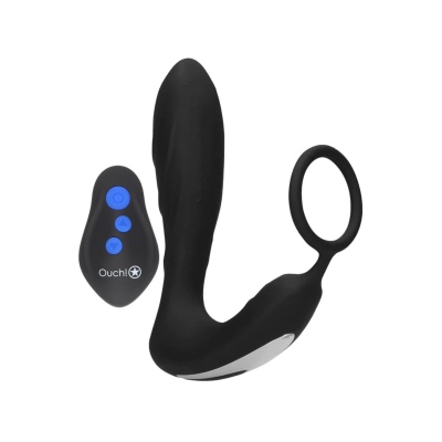 E-stim Vibrating Butt Plug  Cockring - 1