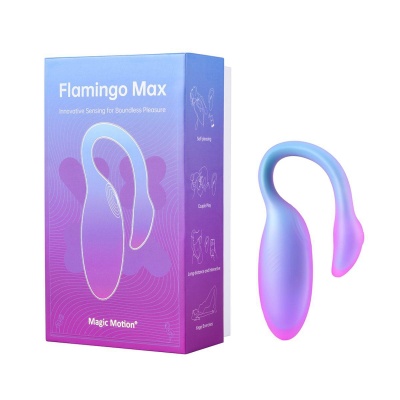 Wibrator noszony Flamingo Max 10,9 cm, niebieski - 1