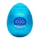 Egg Wavy II Cool - zestaw sześciu jednorazowych masturbatorów z chłodzącym lubrykantem mentolowym, długość 7 cm - 2