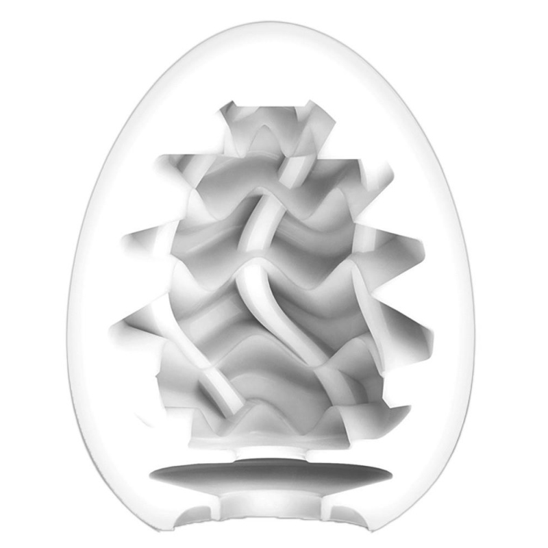 Egg Wavy II Cool - zestaw sześciu jednorazowych masturbatorów z chłodzącym lubrykantem mentolowym, długość 7 cm - 3