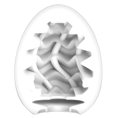 Egg Wavy II Cool - zestaw sześciu jednorazowych masturbatorów z chłodzącym lubrykantem mentolowym, długość 7 cm - 3