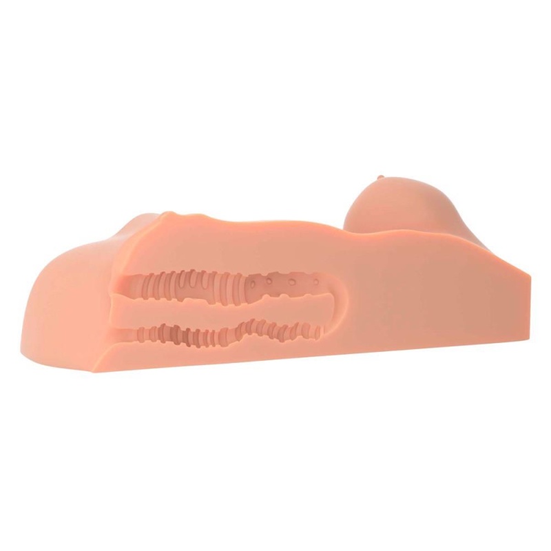 Masturbator torsowy PDX Plus Perfect DD's z biustem DD i tunelami pochwowym oraz analnym, 31,2 cm - 4
