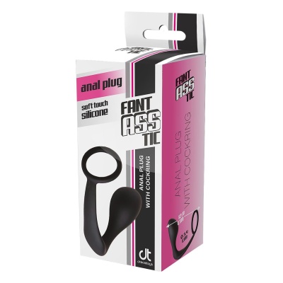 FANTASSTIC ANAL PLUG WITH COCKRING BLACK - 1