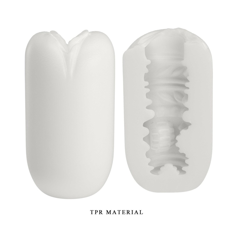 Masturbator Masha - elastyczny, z podwójną fakturą, 10 cm - 4